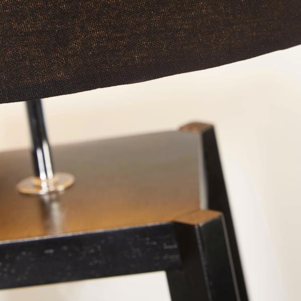 Lighting Collection Multi‑Functional Shelf Floor Lamp with Black Finish
