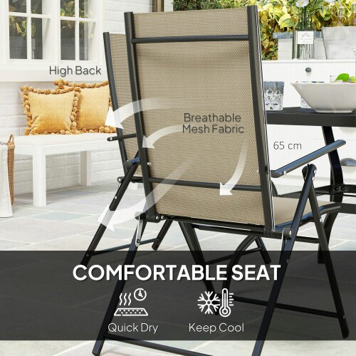 Wyld Haus Yodiro 4 Seater Cream Mesh and Steel Frame Dining Patio