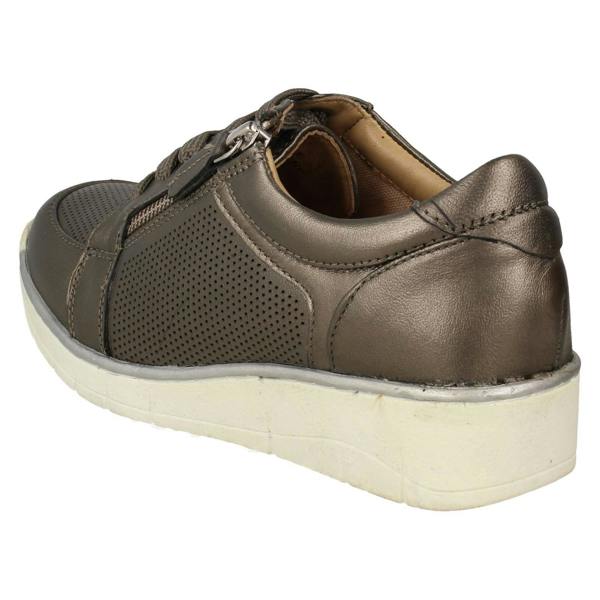 Padders Ladies Padders Side Zip Lace Up Trainers Ivy