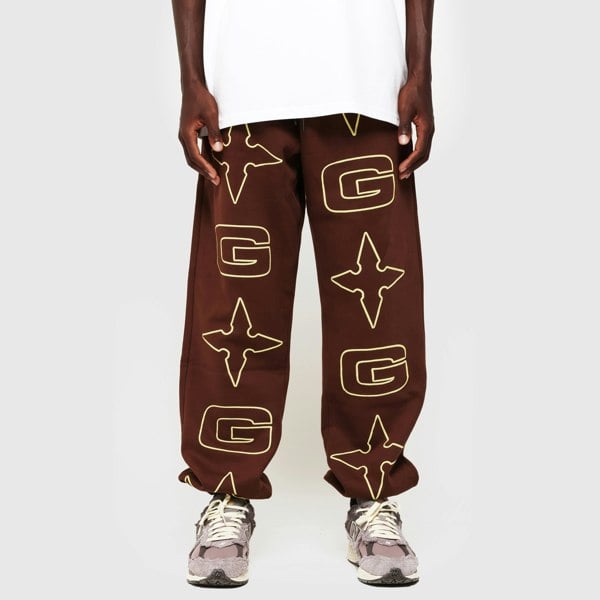 GVNMNT Clothing Co G* Jog Pant - Brown / Cream