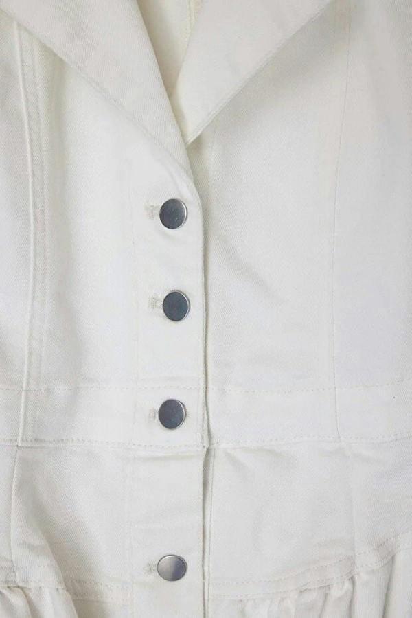 WOVCOR Jacket Collar A-line Comfort Denim Plus Size Dress