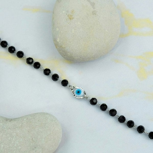 The Colourful Aura Evil Eye Black Beads Indian Mangalsutra Protection Indian Nazaria Bracelet