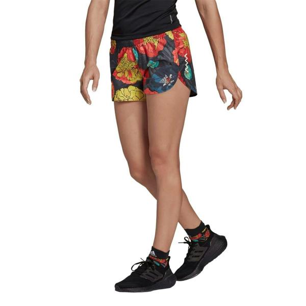 Adidas Womens/Ladies Floral Pattern Shorts - Black - 