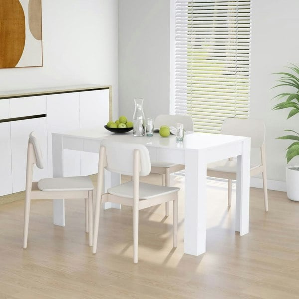 Berkfield Dining Table White 140x74.5x76 cm Engineered Wood