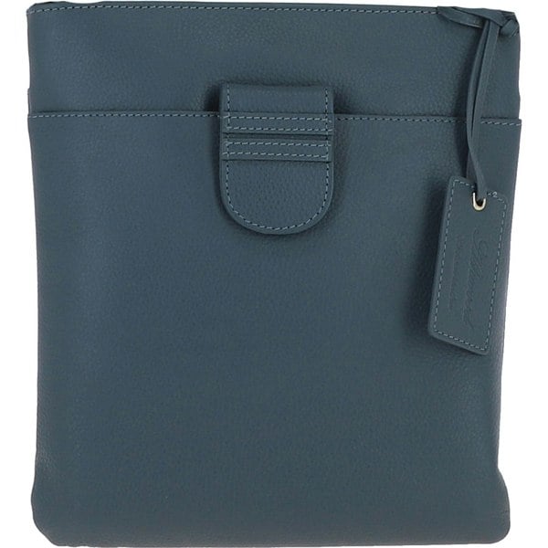 Womens Small Zip Top Leather Cross Body Bag: TAB