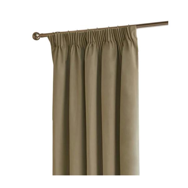 Furn Ultimate Velvet Pencil Pleat Curtains - Mocha - 
