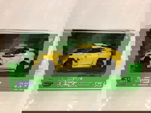 2017 chevrolet corvette z06 yellow 1:24 27 scale welly 24085y