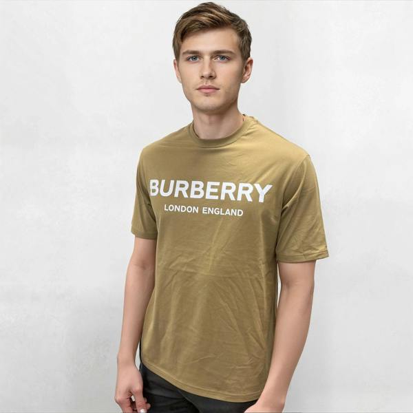 Burberry 'Ellison' Logo Print T-Shirt Beige - chancefashionco