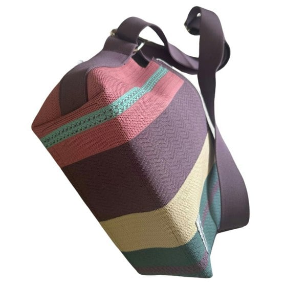 Earth Squared Weave Stripe Messenger Bag – Made from Ocean Plastic