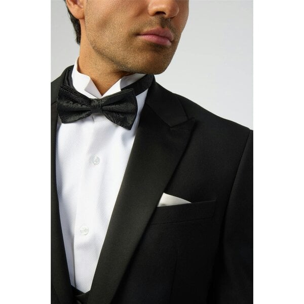 Limehaus Tailored Fit Stretch Black Tuxedo Jacket