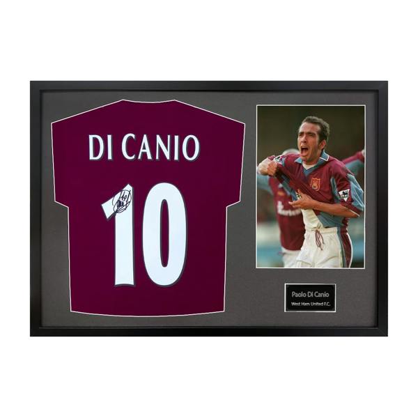 Paolo Di Canio Signed West Ham Shirt Classic Frame