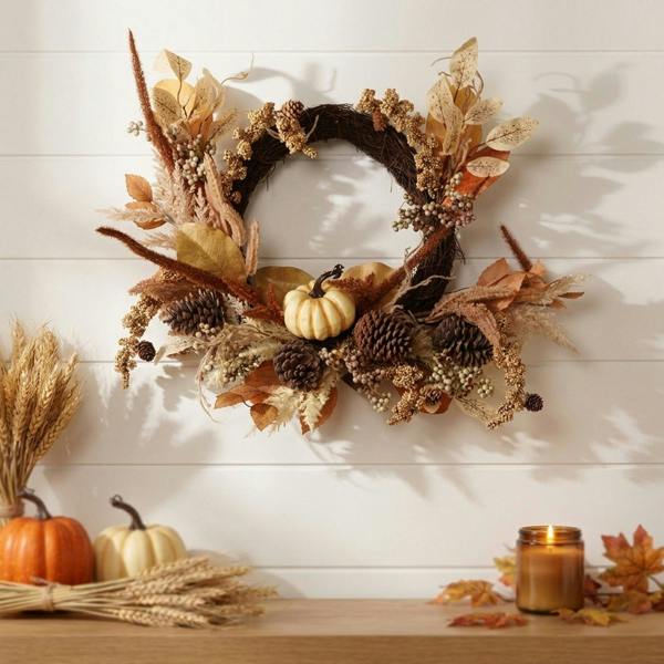 Garden Greatness Harvest Autumn Decorative Wreath
