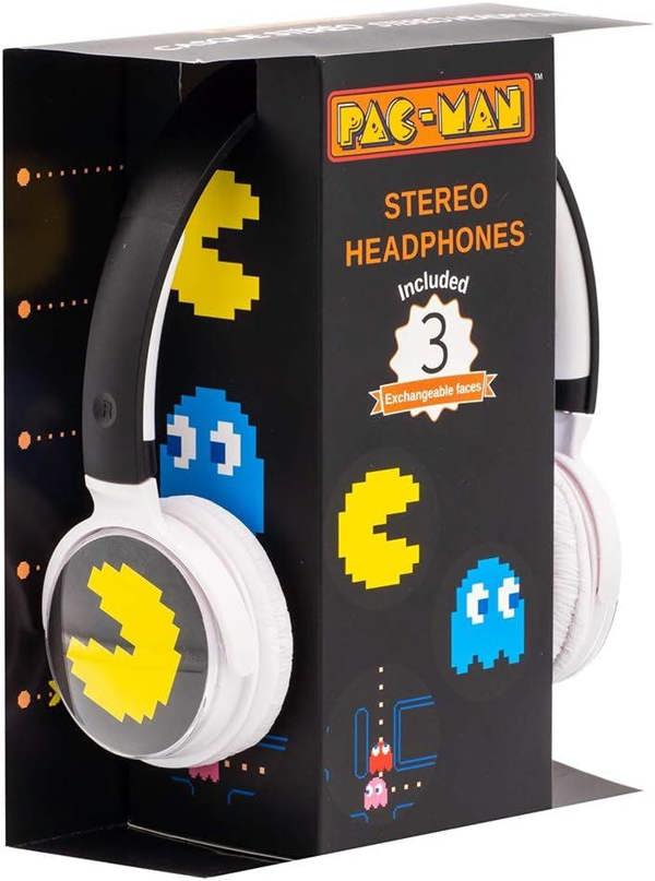 Star Wars TEKNOFUN Pac-Man Stereo Wired Headphones with 3 Exchangeable Face White/Black - 811298201808