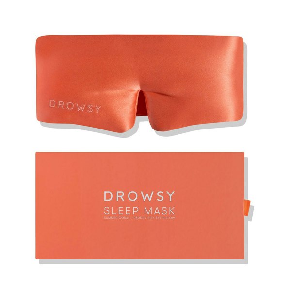 Drowsy Sleep Co Silk Sleep Mask - Summer Coral