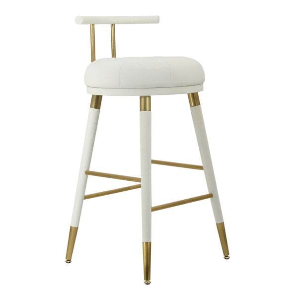 Furniture Edit Juniper White Vegan Leather Counter Stool