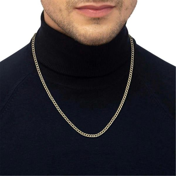 Boss Mens For Him Gold Ion Plated Necklace - Gold - 