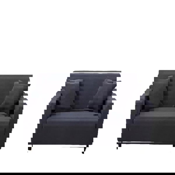 Anyhouz Anyseat 2 Seater Sofa Cover Plain Dark Grey Style and Protection For Living Room Sofa Chair Elastic Stretchable Slipcover