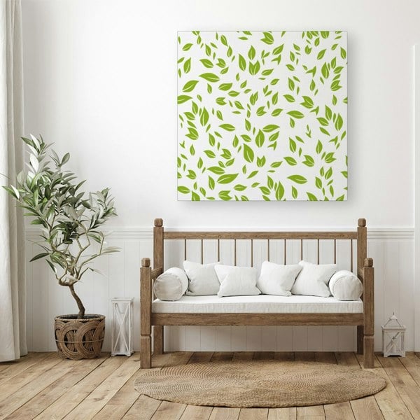 Warren Reed Green Leaves Canvas