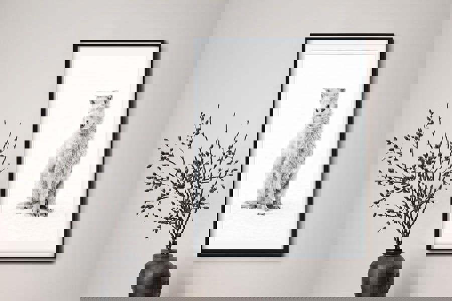 art print of cute puppy husky sled dog