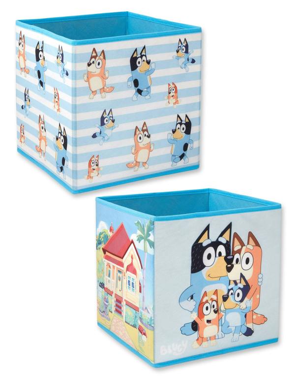 Bluey Unisex Kids Blue Multi Character Storage Cube Twin Pack (One Size)