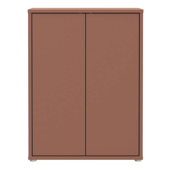 Furniture To Go Alice Springs Tall 2 Door Cupboard with Push-to-Open Doors in Terracotta