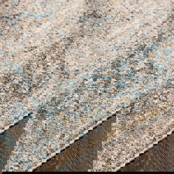 Livabliss Mirabel-Vintage Brown Blue Traditional Boho Fringe Rug