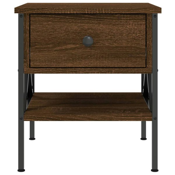 Berkfield Bedside Tables 2 pcs Brown Oak 40x42x45 cm Engineered Wood