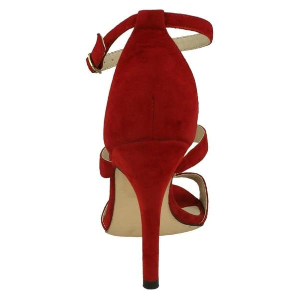 Anne Michelle Ladies Anne Michelle Heeled Sandals With Ankle Buckle