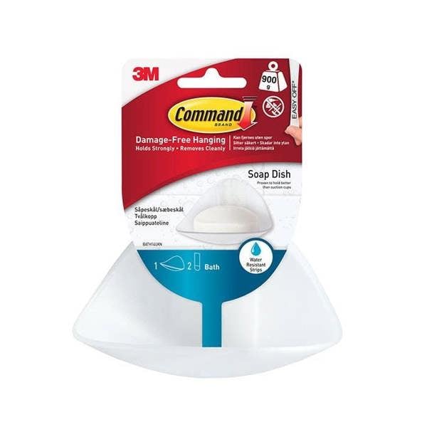 BATH14-UK Command Bathroom Soap Dish 900g - One Colour - 