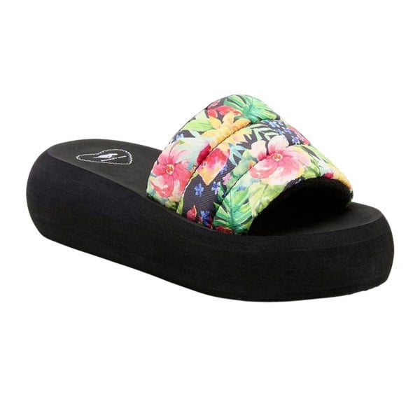 Rocket Dog Womens/Ladies Splash Bahama Flatform Sliders - Black