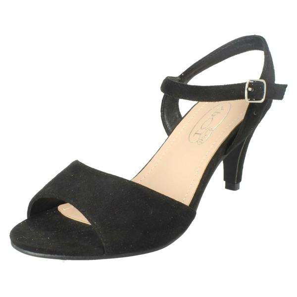 Anne Michelle Ladies Anne Michelle Buckle Fastening Wide Fit Formal Sandals F12114