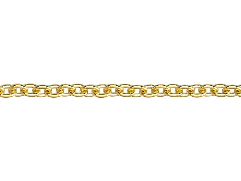Cooksongold 18ct Yellow Gold Necklace Chain Round Trace 16in-18in Hallmarked Italian Made