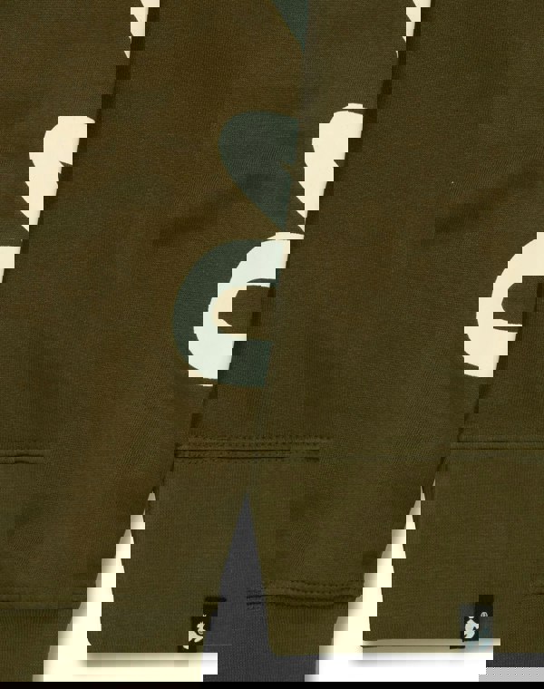 Money Sig Line Fleece Hood Olive