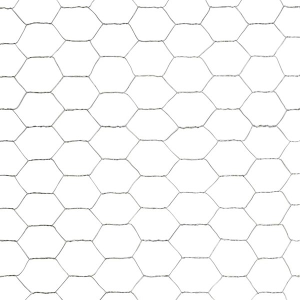 Berkfield Chicken Wire Fence Galvanised Steel 25x1.5 m Silver