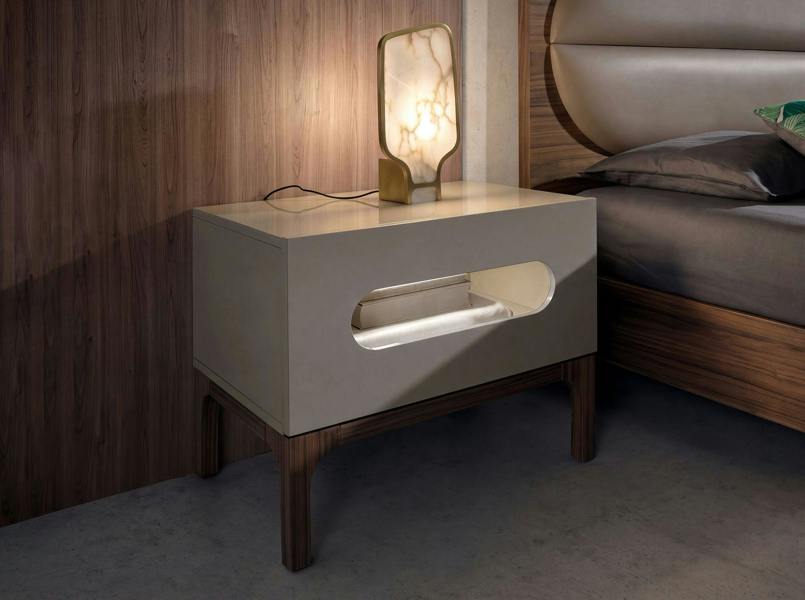 Angel Cerdá Table lamp in natural Alabaster stone and polished gold steel 8118