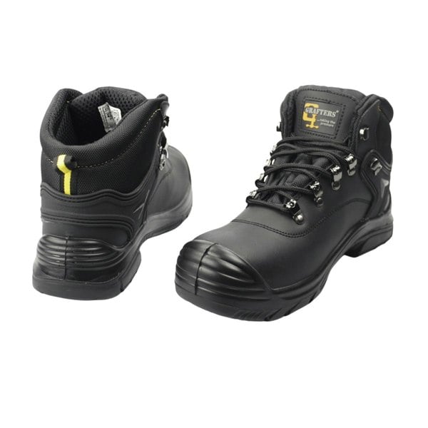 Grafters Men's Super Wide EEEE Fitting Safety Boots - Black