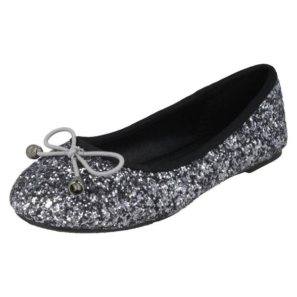 Spot On Girls Spot On Flat Glitter Ballerinas