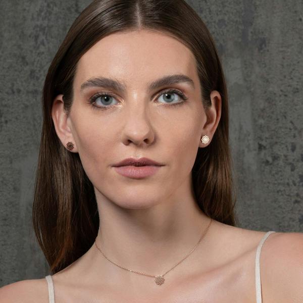 Rose Gold Mandala Pendant Necklace for Women - namana.london