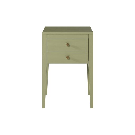 Wyld Haus Pirenopolis Sage Green Wood Grain 2 Drawer Bedside Table