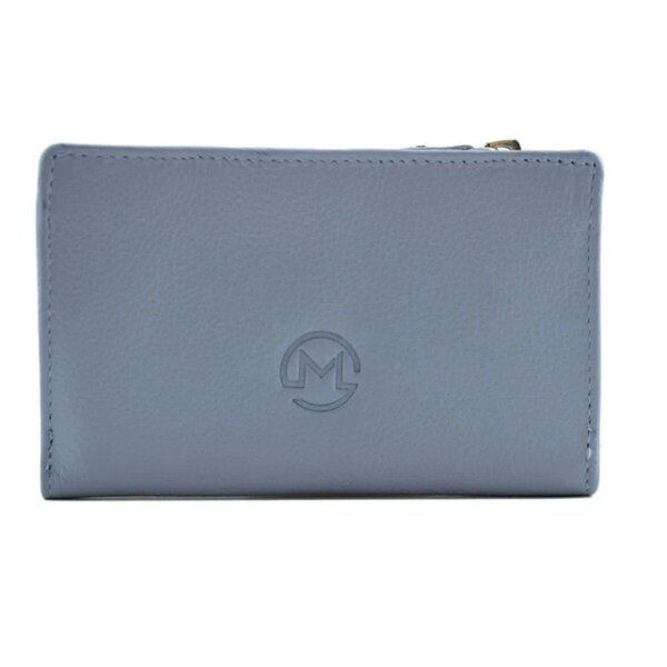 Mala Leather Savanna Safari Elephant & Giraffe Leather RFID Trifold Purse