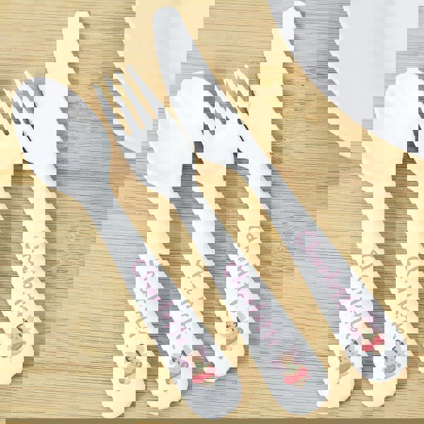 Personalised Memento Company Personalised Toadstool Fairy Plastic Cutlery