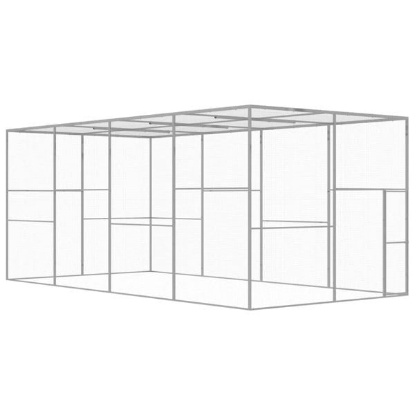 Berkfield Cat Cage 6x3x2.5 m Galvanised Steel
