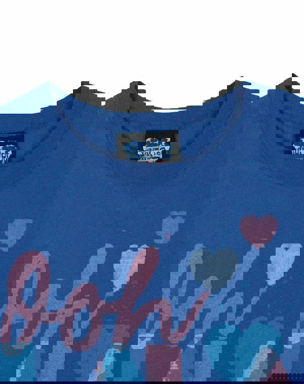 Junk Food Clothing Womens Blue Ooh Lala Paris Text Graphic Short Sleeved T-Shirt