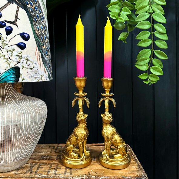 Love Frankie Neon Yellow & Pink Candle