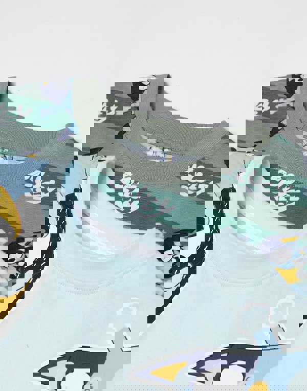 Bluey Boys Multicoloured Multi Character Multi-Pack of 2 Short Sleeve Short Leg Pyjama Set