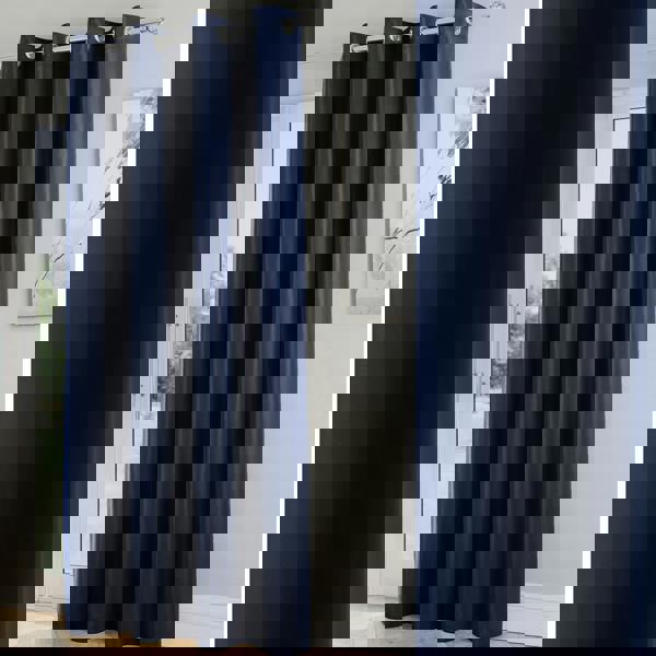 Enhanced Living Nightfall Plain Supersoft Thermal Room Darkening Eyelet Single Door Curtain