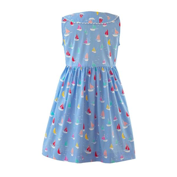 Rachel Riley Sailboat Sleeveless Button-front Dress