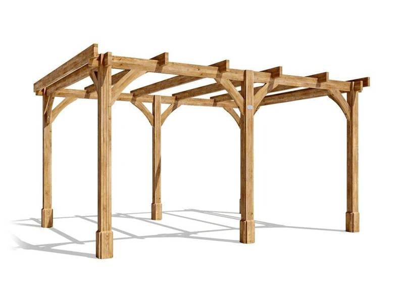Dunster House Wooden Pergola Garden Plant Frame Furniture Kit Leviathan 4m x 3m