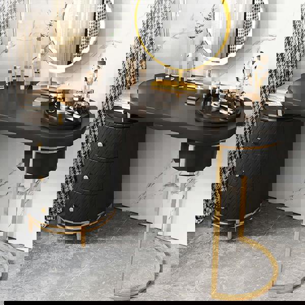 Weilai Concept Tandy Dressing Table With LED Mirror, White,  Makeup Vanity