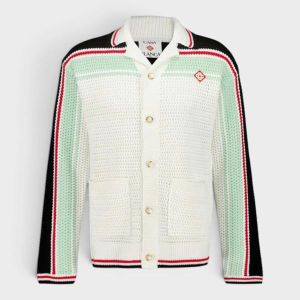 Casablanca Faux Crochet Shirt Black Multi